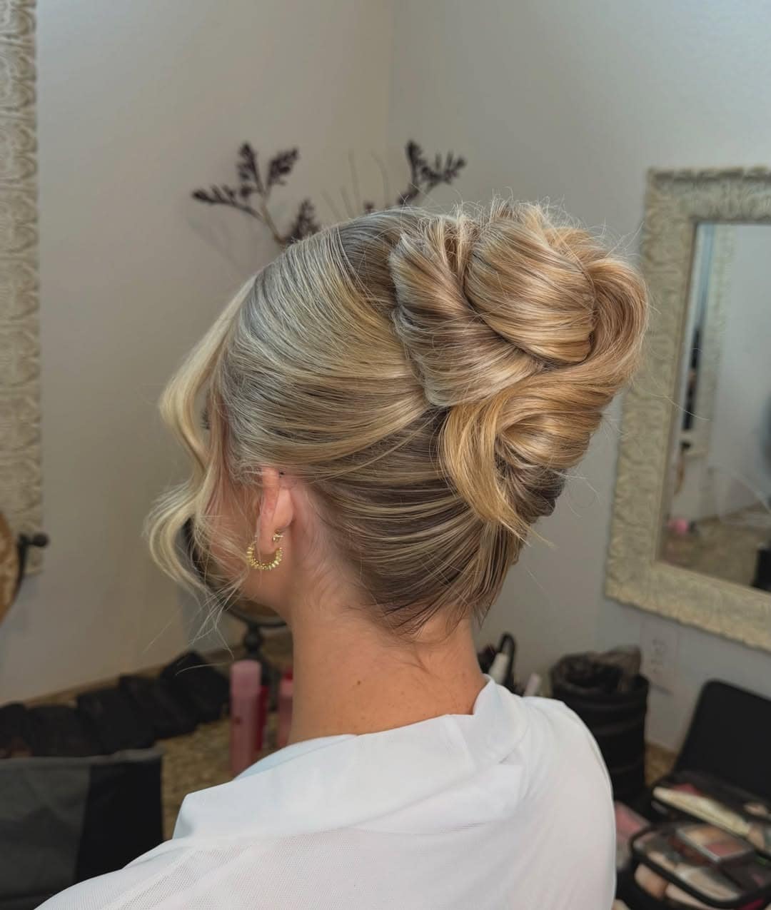 15. Soft Blonde Sculpted Bridal Updo - Bride Hairstyles