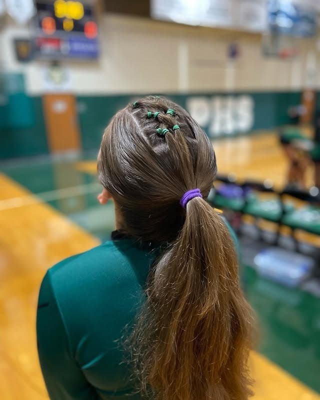 16. Crisscross Accent Braids on Light Brown Hair - Volleyball Hairstyles
