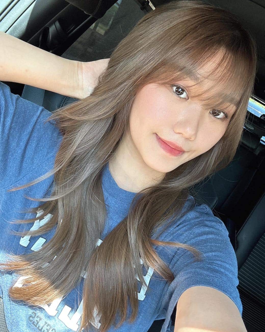 10. Wispy Bangs with Cool Milk Tea Hair Color - Milk Tea Hair Color