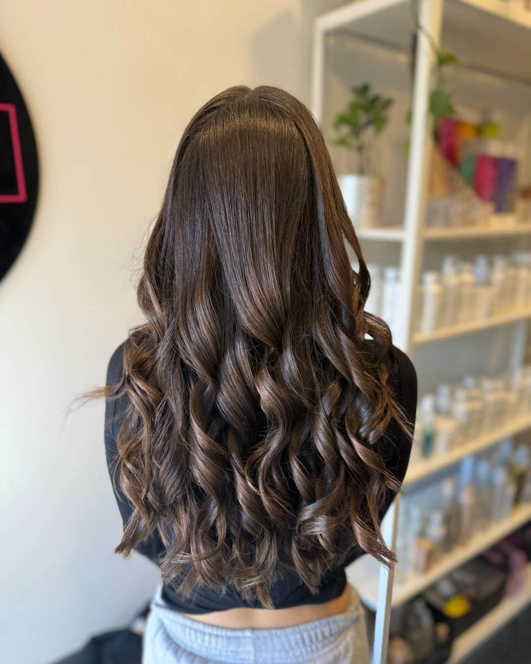 15. Classic Loose Waves with Rich Brunette Hair - Wavy Hairstyles
