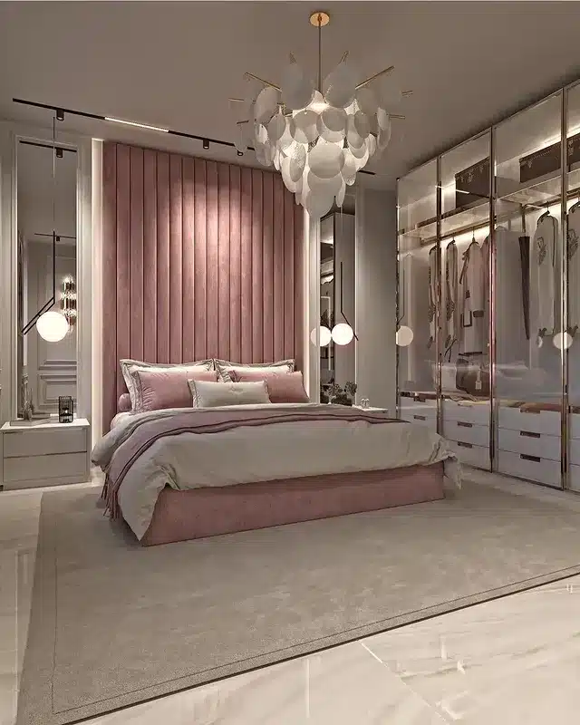 5. Grey and Pink Bedroom Ideas with Modern Luxury Touches - grey and pink bedroom ideas