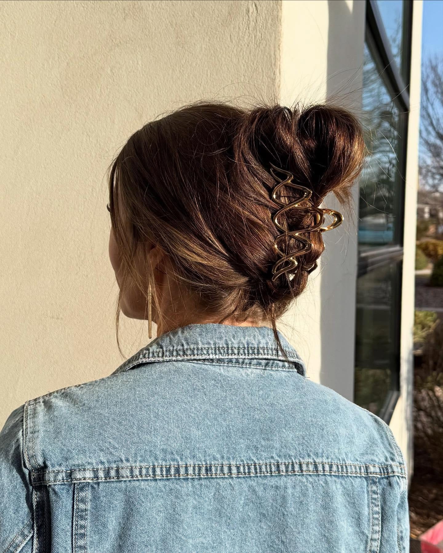 1. Sunset Pink Waves with Peach Ribbon Highlights - Spring Hair Color