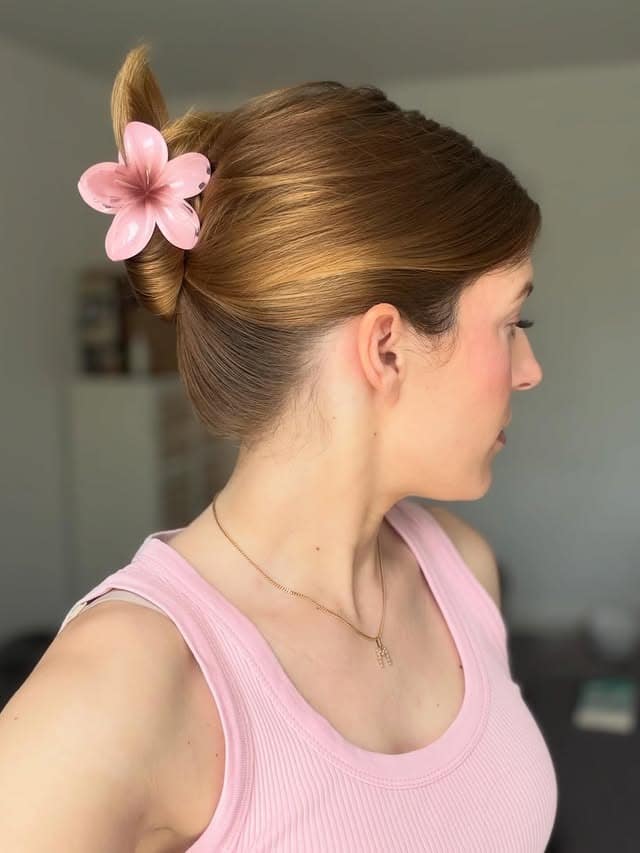 3. Soft Honey Blonde Claw Clip Twist - Claw Clip Hairstyles