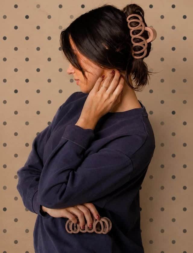 4. Dark Espresso Messy Claw Clip Bun - Claw Clip Hairstyles