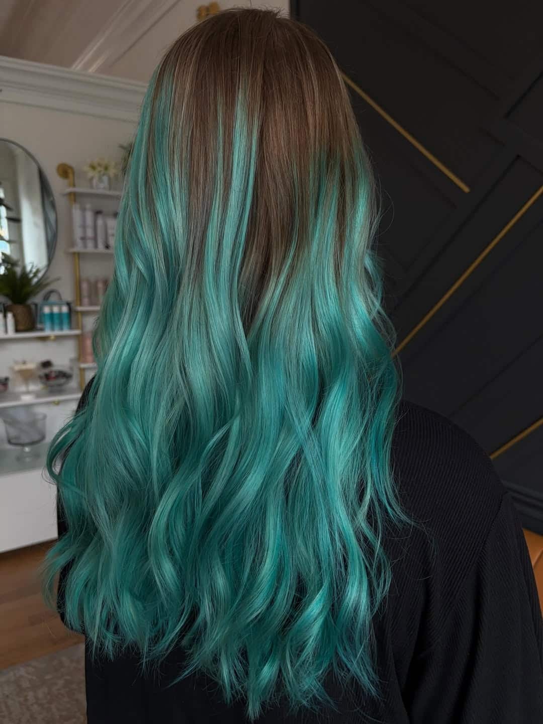 1. Sunset Pink Waves with Peach Ribbon Highlights - Spring Hair Color