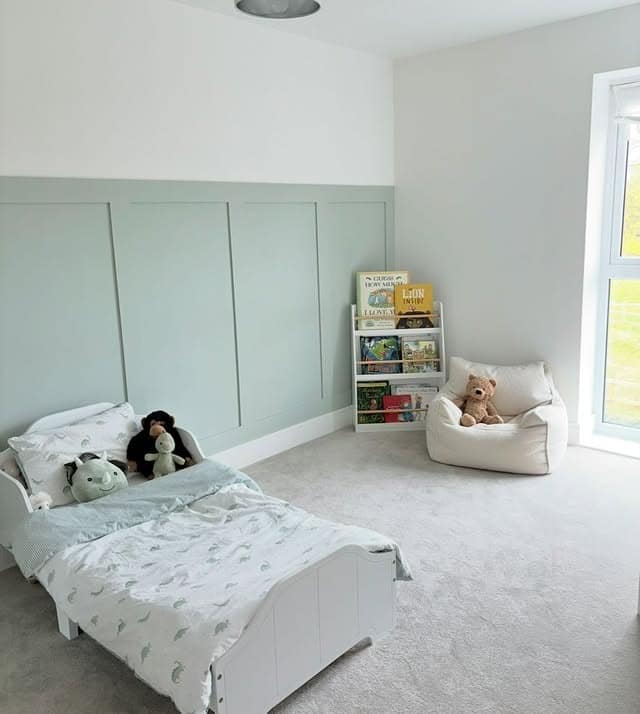 5. Minimal Gray and Sage Toddler Bedroom Ideas - toddler bedroom ideas