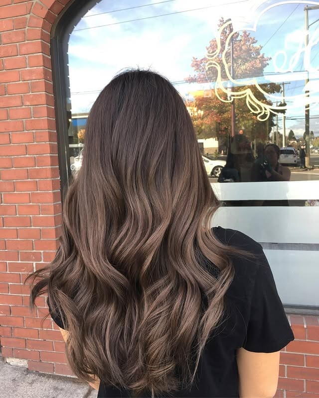 9. Rich Espresso Brown Waves - Winter Hair Color