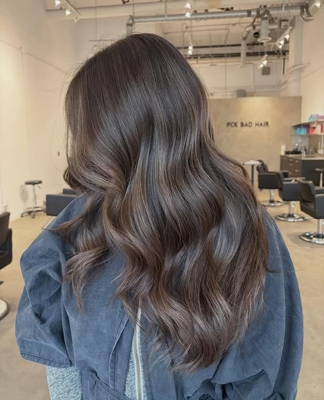 11. Soft Espresso Brown Waves - Winter Hair Color