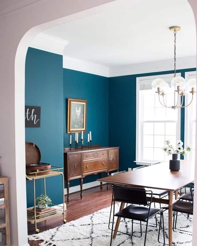4. Classic Teal Office Ideas for Elegant Dining Spaces - teal office ideas