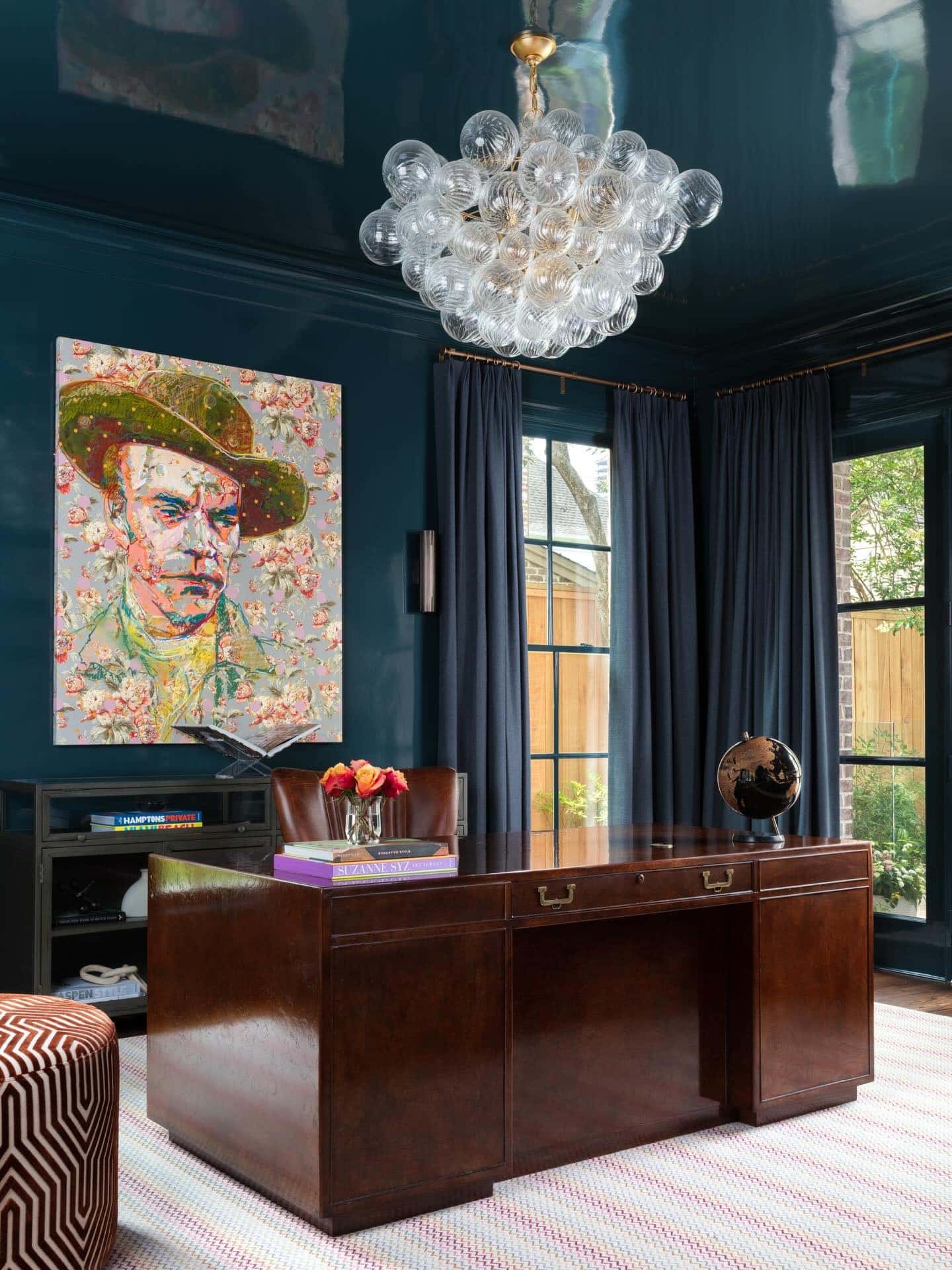 7. Luxe Teal Office Ideas with High-End Finishes - teal office ideas
