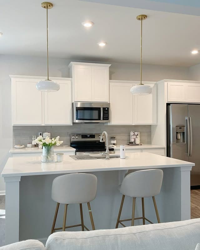4. Minimalist Kitchen Ideas with White Cabinets and Gold Accents - minimalist kitchen ideas