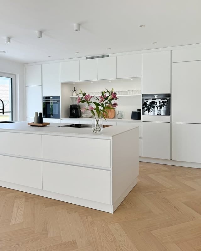 9. Minimalist Kitchen Ideas with All-White Cabinetry - minimalist kitchen ideas