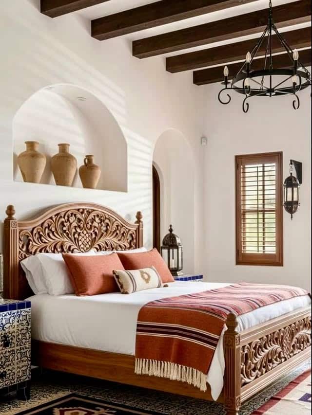 3. Traditional Bedroom Ideas with Spanish Wood and Terracotta Accents - traditional bedroom ideas