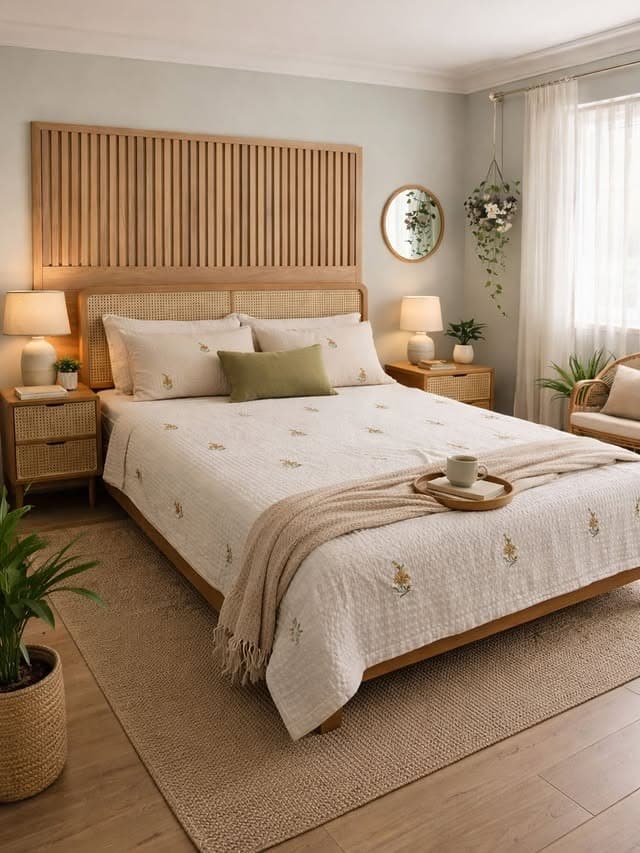 15. Traditional Bedroom Ideas with Natural Wood and Ivory Palette - traditional bedroom ideas