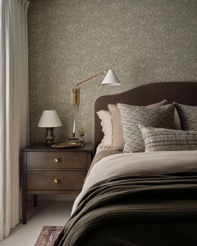 18. Traditional Bedroom Ideas with Taupe and Dark Walnut Layers - traditional bedroom ideas