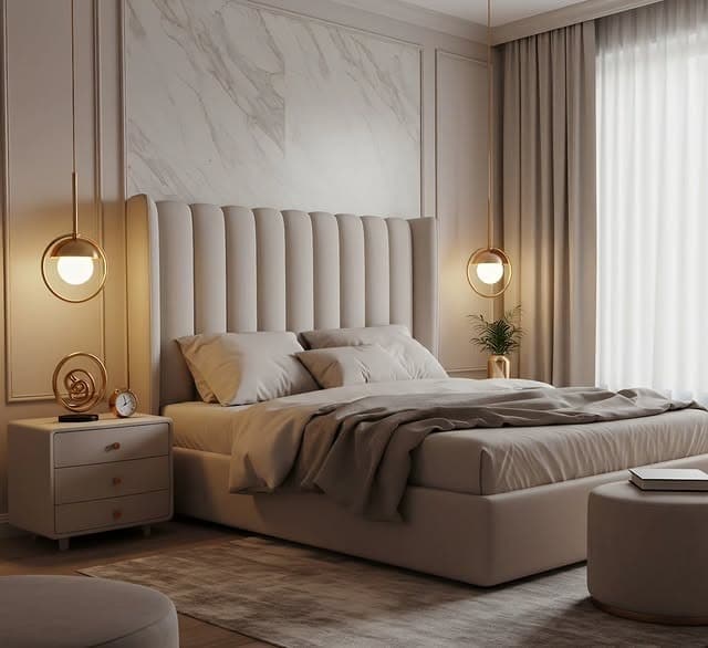 10. Chic Bedroom Ideas in Greige and Soft Ivory - chic bedroom ideas