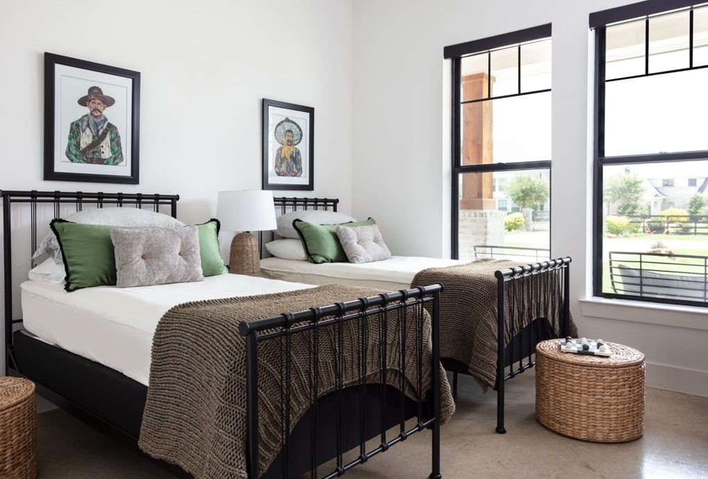 4. Modern Western Bedroom Ideas with Black Metal Beds - western bedroom ideas