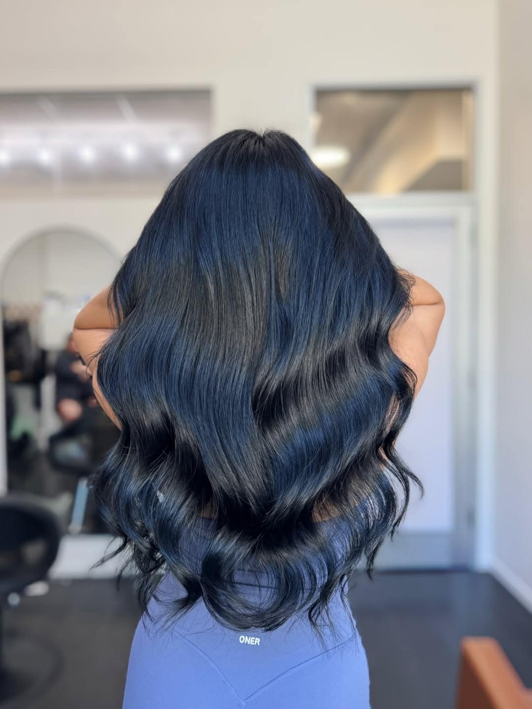 3. Long Soft Black Loose Waves - Soft Black Hair Color
