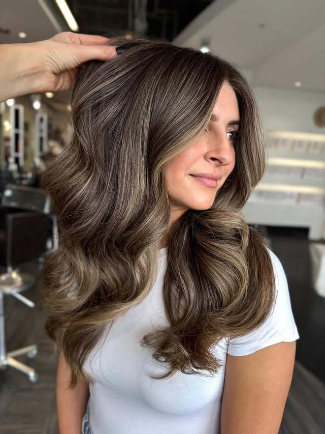 12. Cool Mocha Bronde with Bouncy Butterfly Layers - Bronde Hair Color