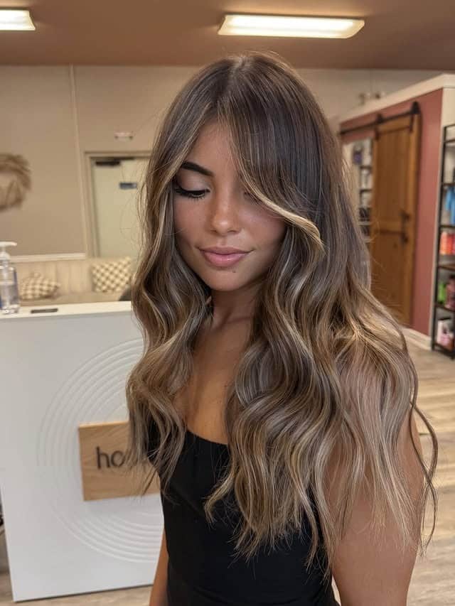 16. Golden Beige Bronde with Face-Framing Ribbons - Bronde Hair Color