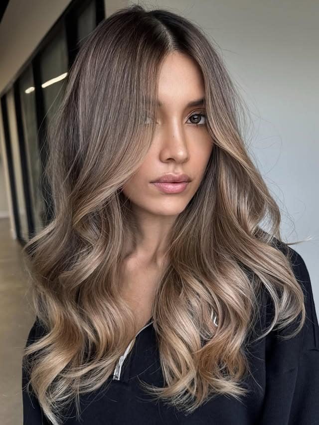 19. Champagne Bronde with Voluminous Face-Framing Layers - Bronde Hair Color