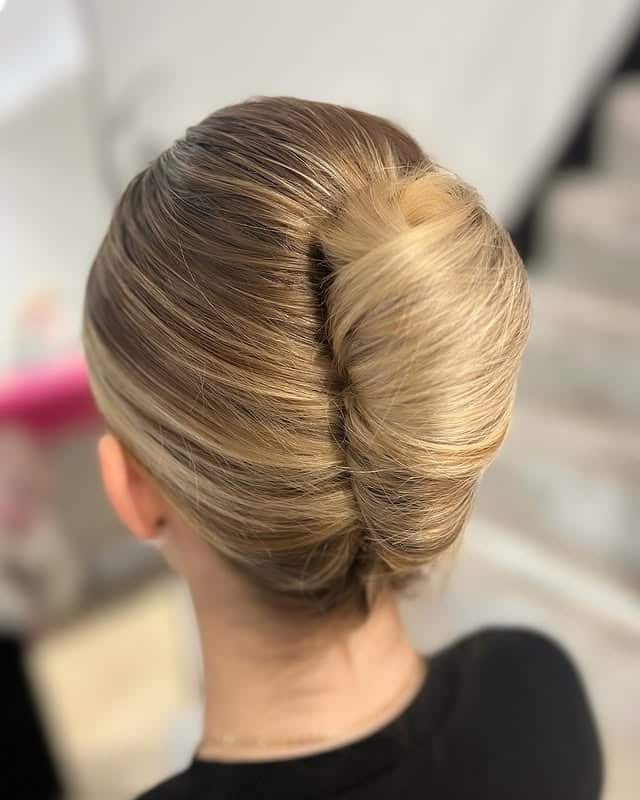 3. Honey Blonde Sleek French Twist - Sleek Hairstyles