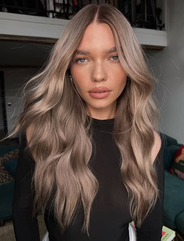 4. Light Mushroom Blonde with Face-Framing Waves - Mushroom Hair Color