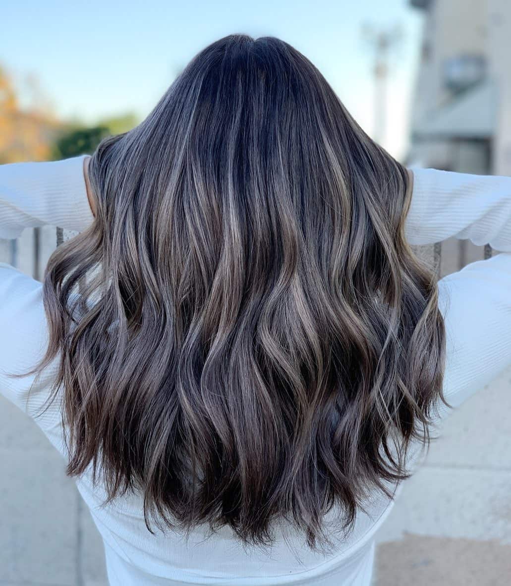 10. Dark Mushroom Brunette with Smoky Babylights - Mushroom Hair Color