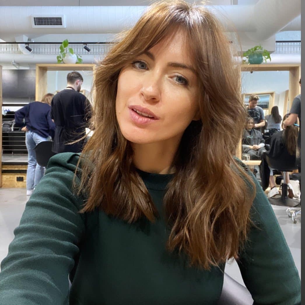 3. Warm Chestnut Shag with Wispy Curtain Fringe - Fringe Hairstyles