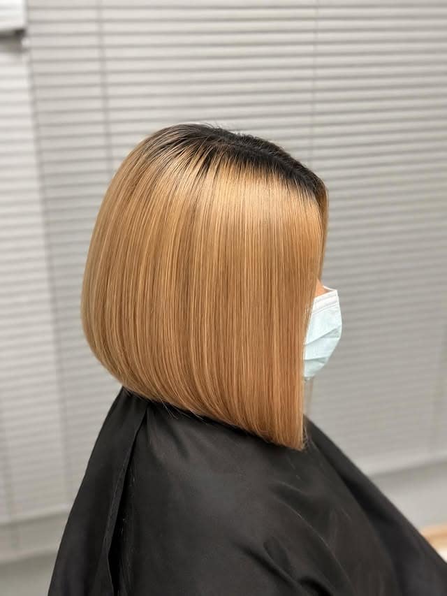 1. Honey Blonde Sleek Angled Bob - Angled Bob Hairstyles