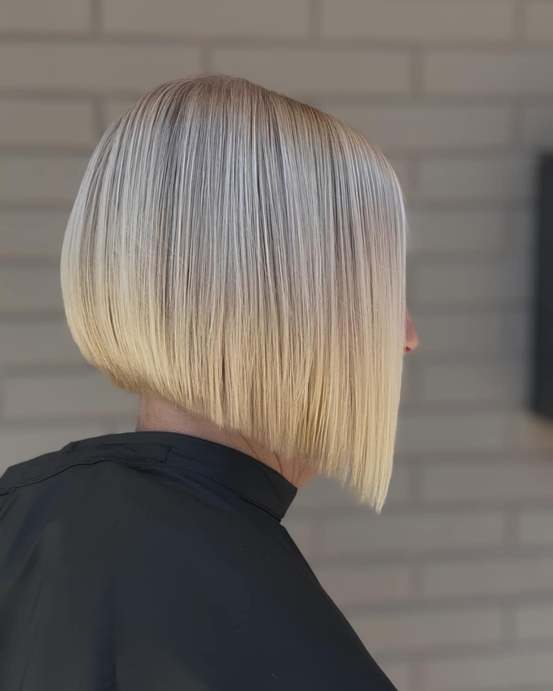 5. Icy Blonde Precision Angled Bob - Angled Bob Hairstyles