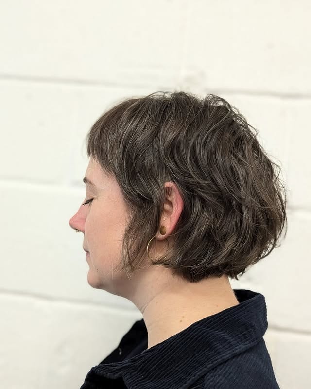 1. Tousled Brunette Short Shag Bob - Short Shag Haircuts