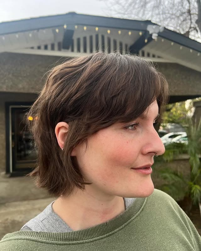 10. Chocolate Brown Soft Short Shag - Short Shag Haircuts