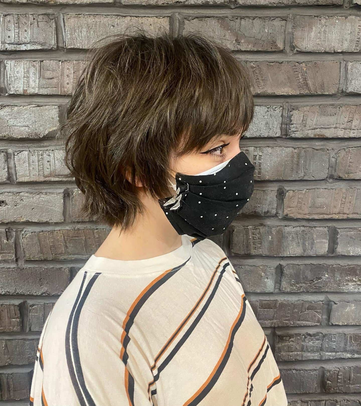 13. Medium Brunette Shaggy Pixie Bob - Short Shag Haircuts