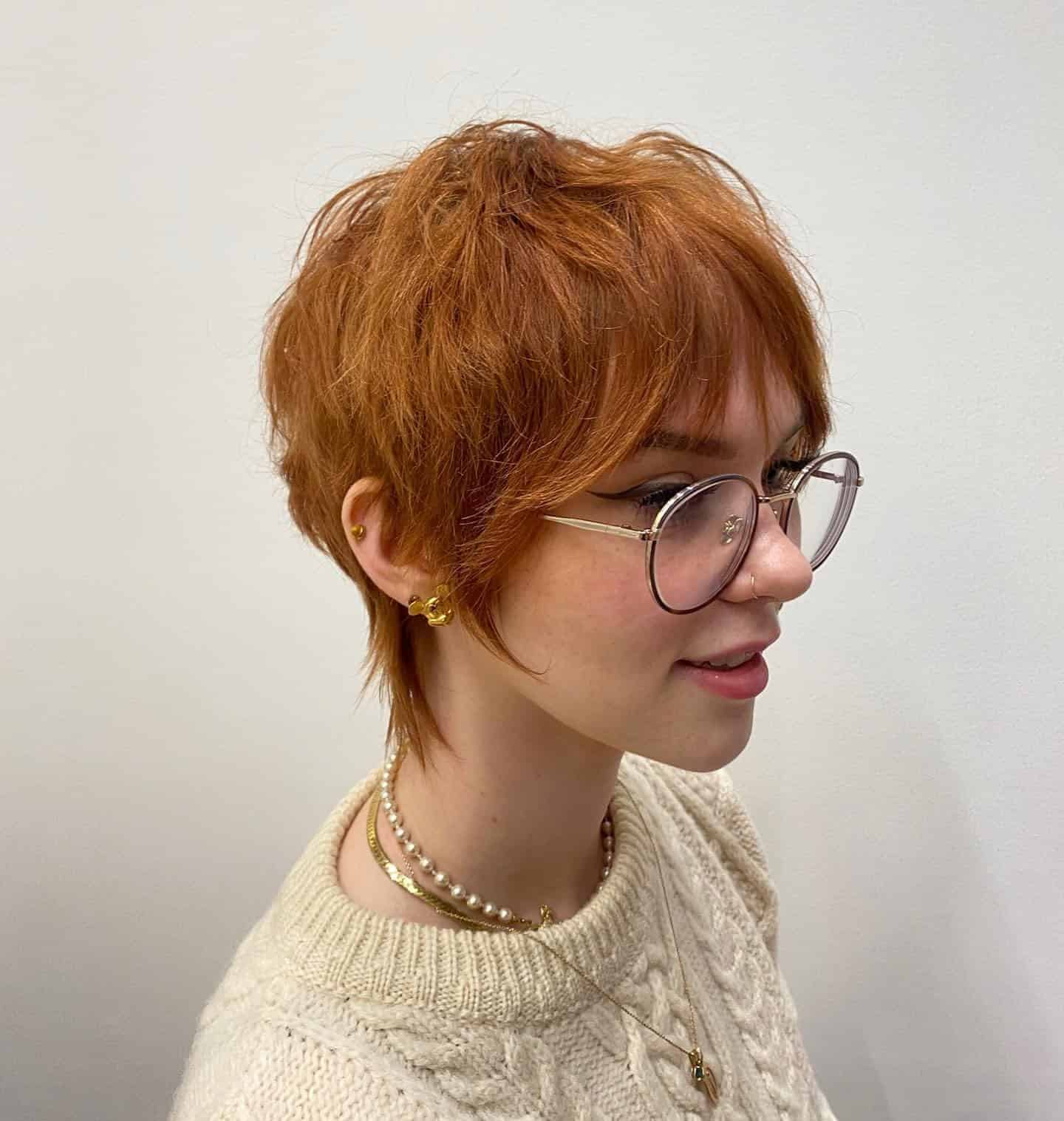 21. Copper Ginger Shaggy Pixie - Short Shag Haircuts