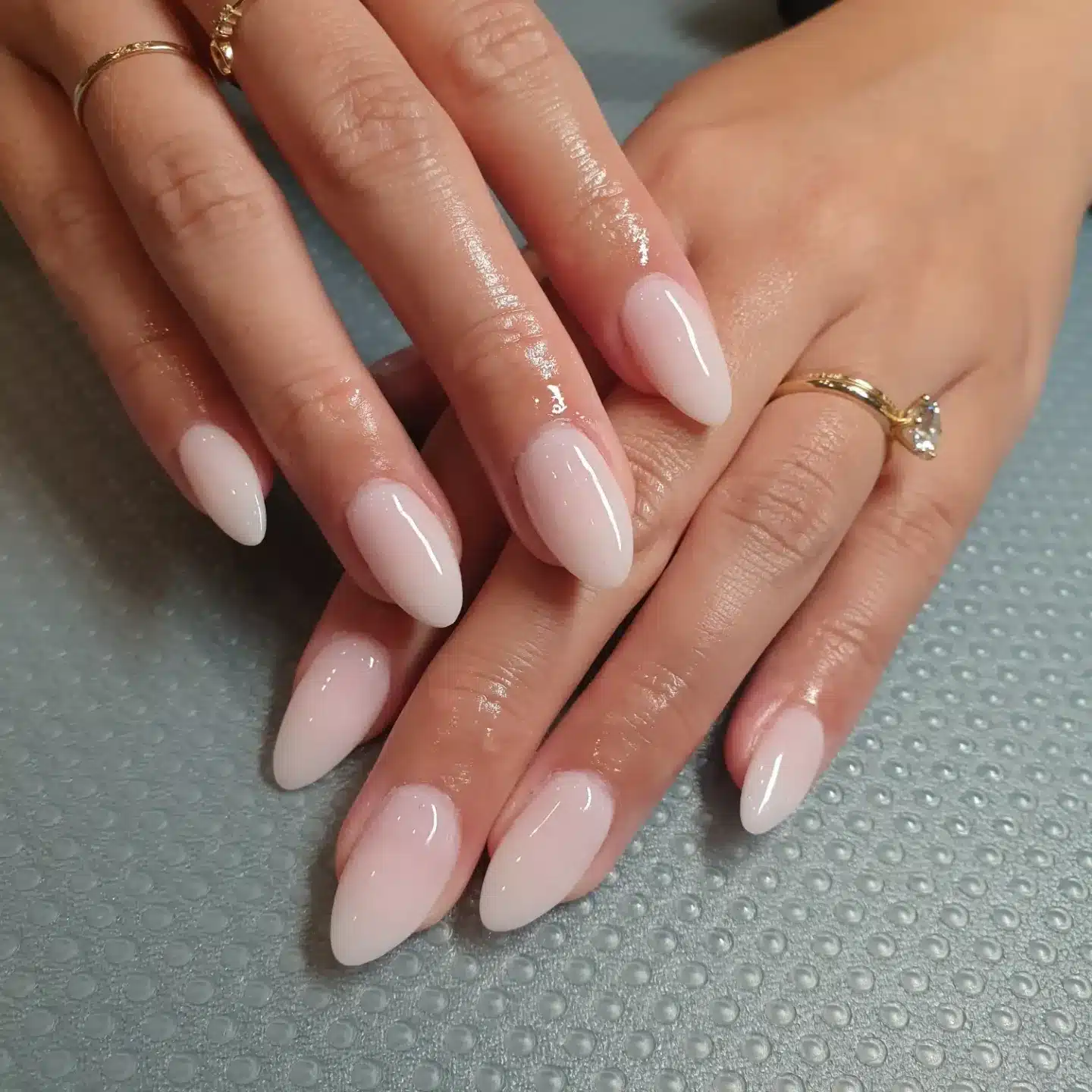 8. Sheer Blush Almond Dip Powder Nails - dip powder nail ideas