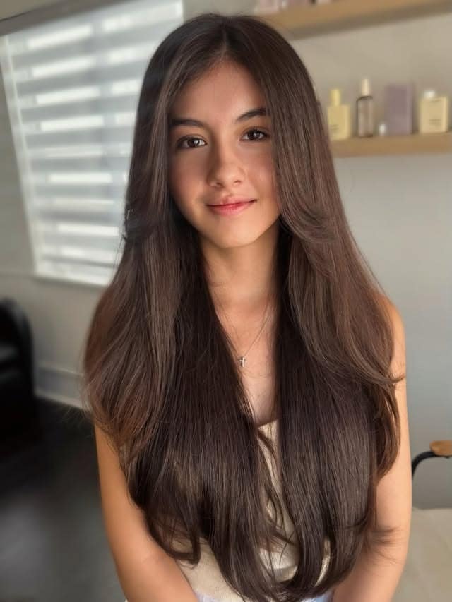 4. Deep Brunette Sleek Long Layers - Long Hairstyles for Women