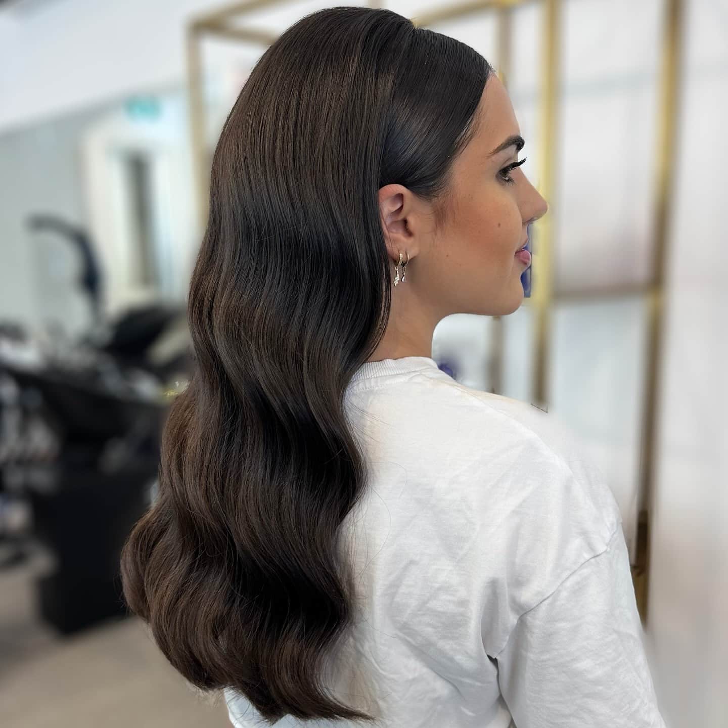 6. Dark Chocolate Hollywood Waves - Long Hairstyles for Women