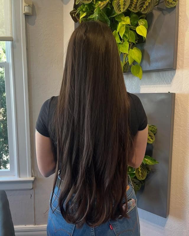 12. Deep Chocolate Brown Extra-Long Hair - Long Hairstyles for Women