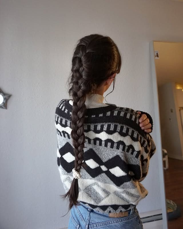 18. Espresso Brown Classic Long Braid - Long Hairstyles for Women