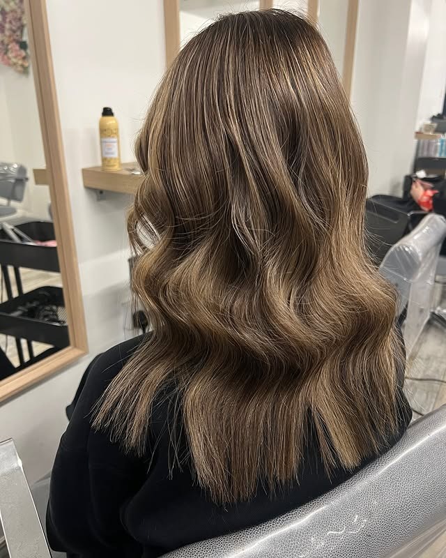 6. Mushroom Brown Polished Waves - Winter Hairstyles