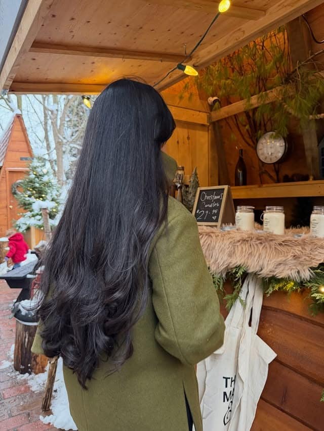 16. Soft Black Extra-Long Layered Hair - Winter Hairstyles