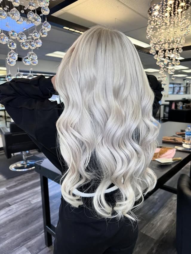 6. Ice Platinum Blonde with Defined Curls - Platinum Blonde Hair