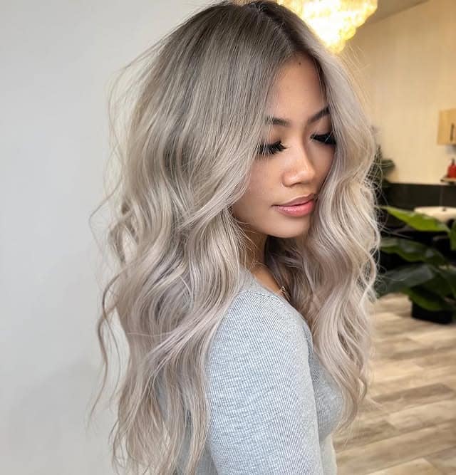 9. Ash Platinum Blonde with Long Tousled Layers - Platinum Blonde Hair