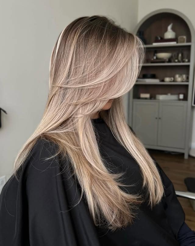 8. Layered Dark Blonde with Pearl Blonde Highlights - Dark Blonde Hair Color with Highlights