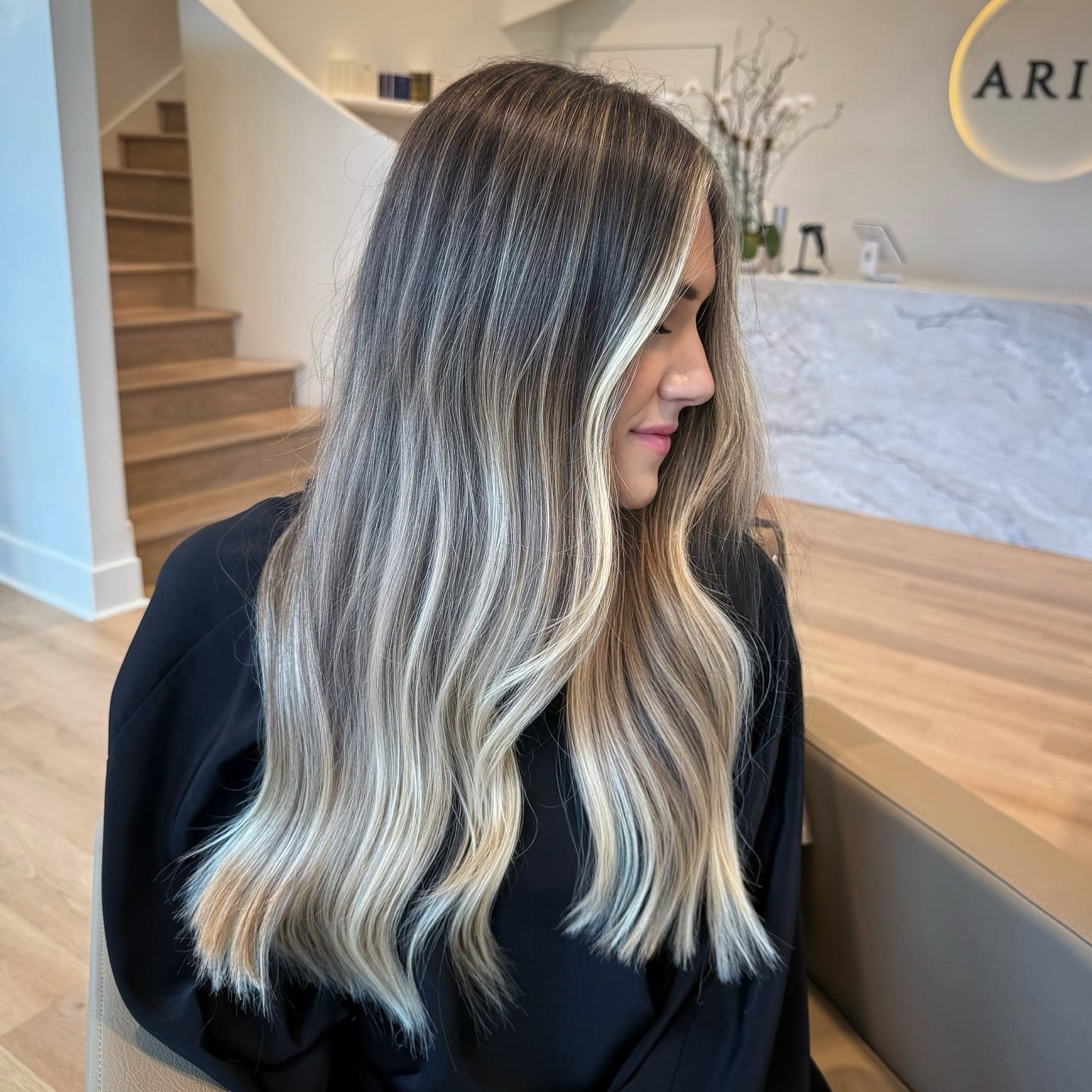 11. Long Dark Blonde Waves with Icy Highlights - Dark Blonde Hair Color with Highlights
