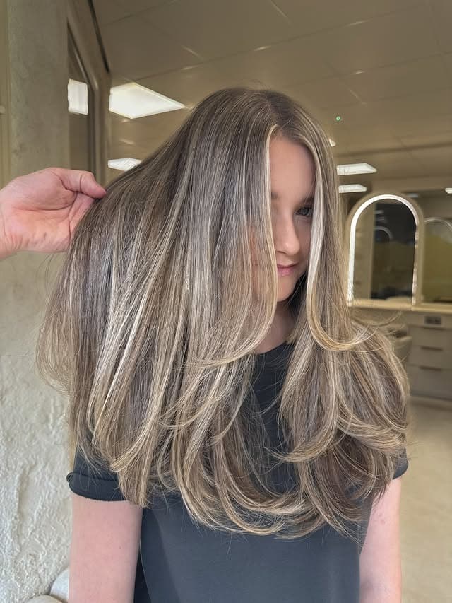 22. Voluminous Dark Blonde Layers with Creamy Highlights - Dark Blonde Hair Color with Highlights