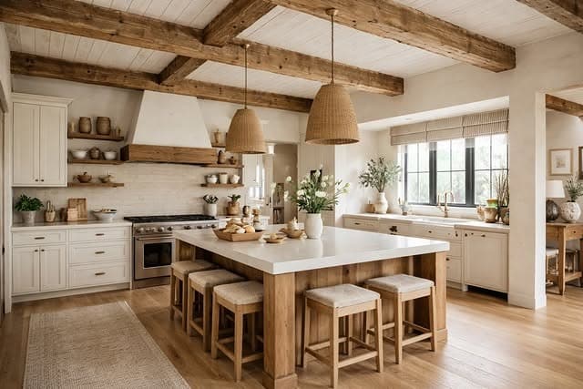 2. Cream and Natural Oak Western Kitchen Idea - western kitchen ideas
