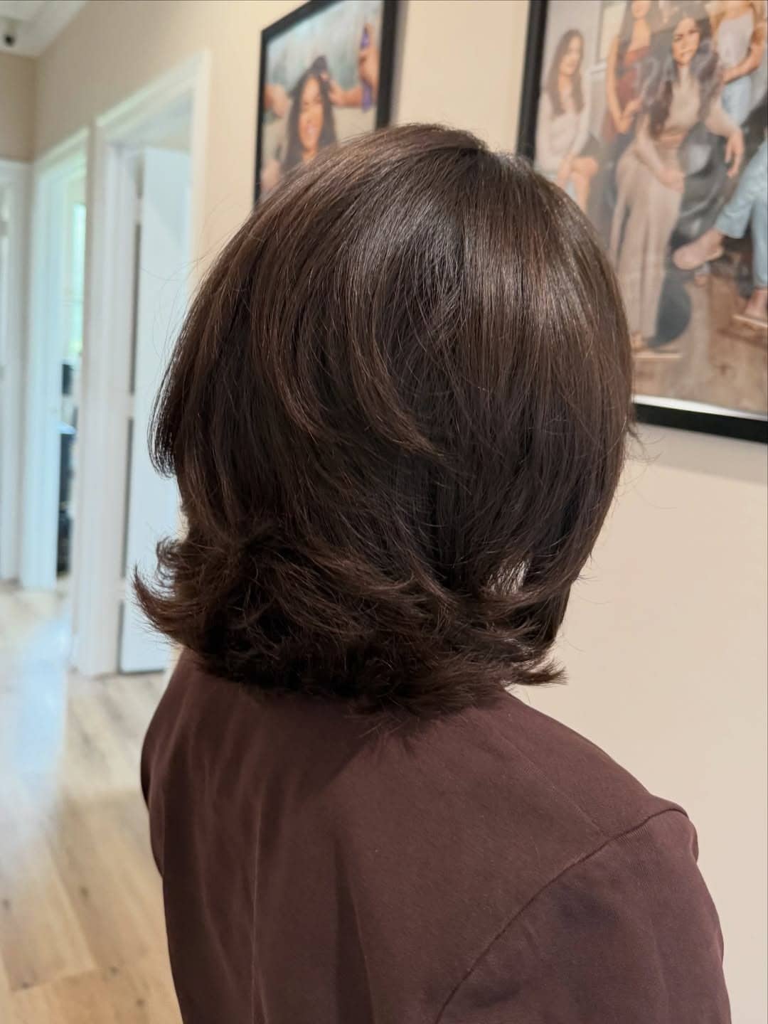 3. Rich Espresso Brown Short Feathered Layers - Short Layered Haircuts