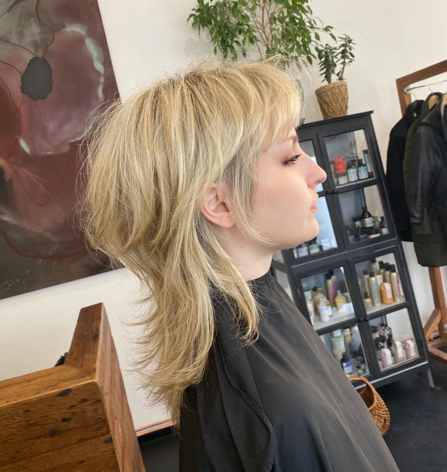 21. Golden Blonde Shaggy Mullet with Feathered Layers - Shaggy Haircut